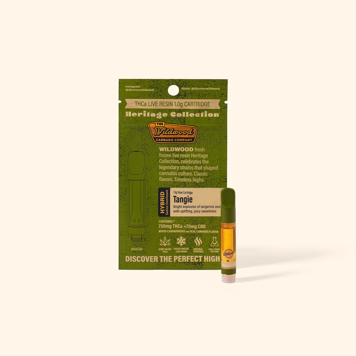 Wildwood Heritage THCa Live Resin 1mL Cartridge