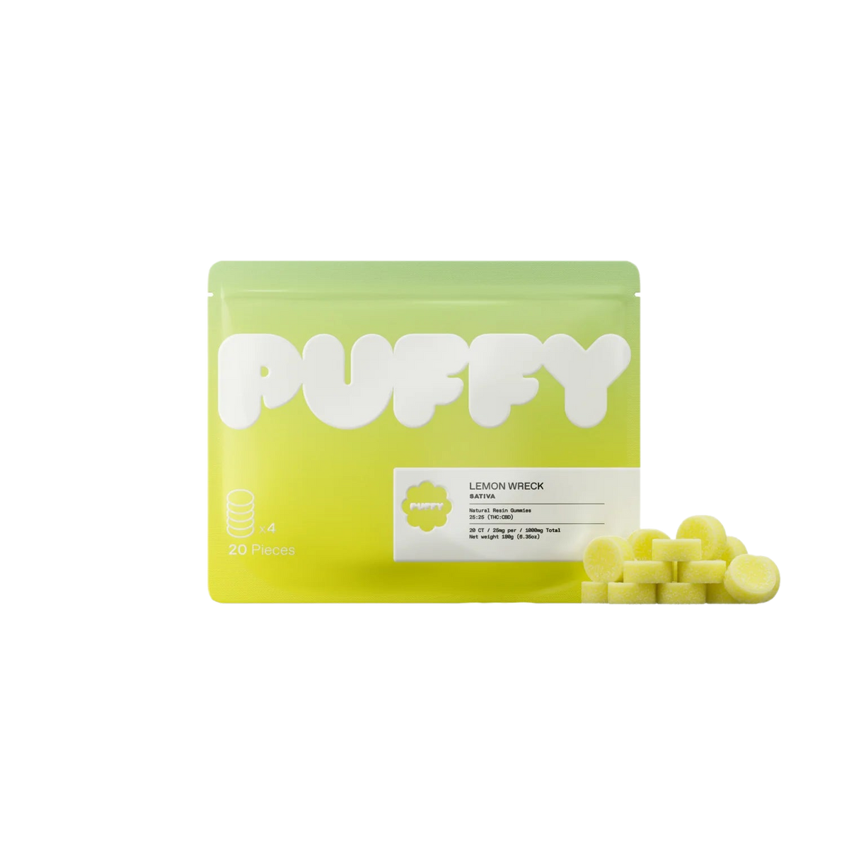 Puffy Natural Resin THC CBD 1:1 Gummies