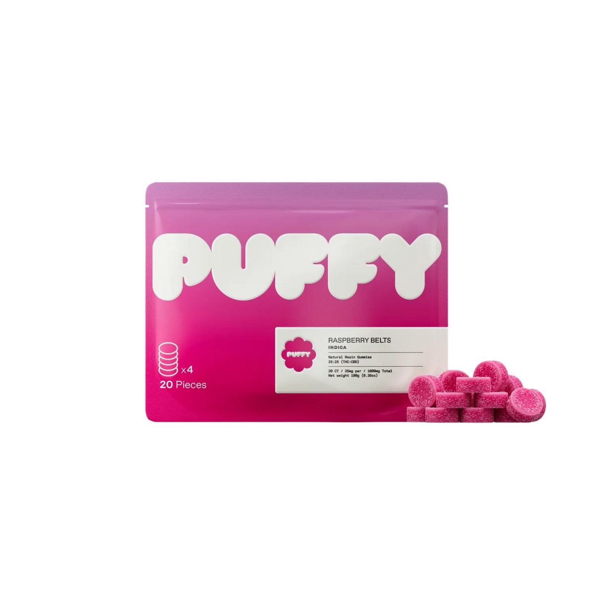 Puffy Natural Resin THC CBD 1:1 Gummies