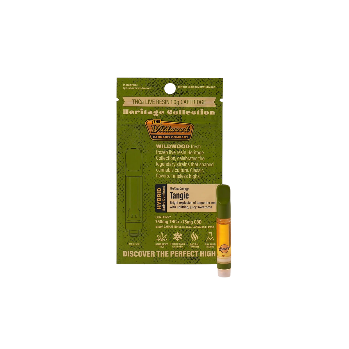 Wildwood Heritage THCa Live Resin 1mL Cartridge