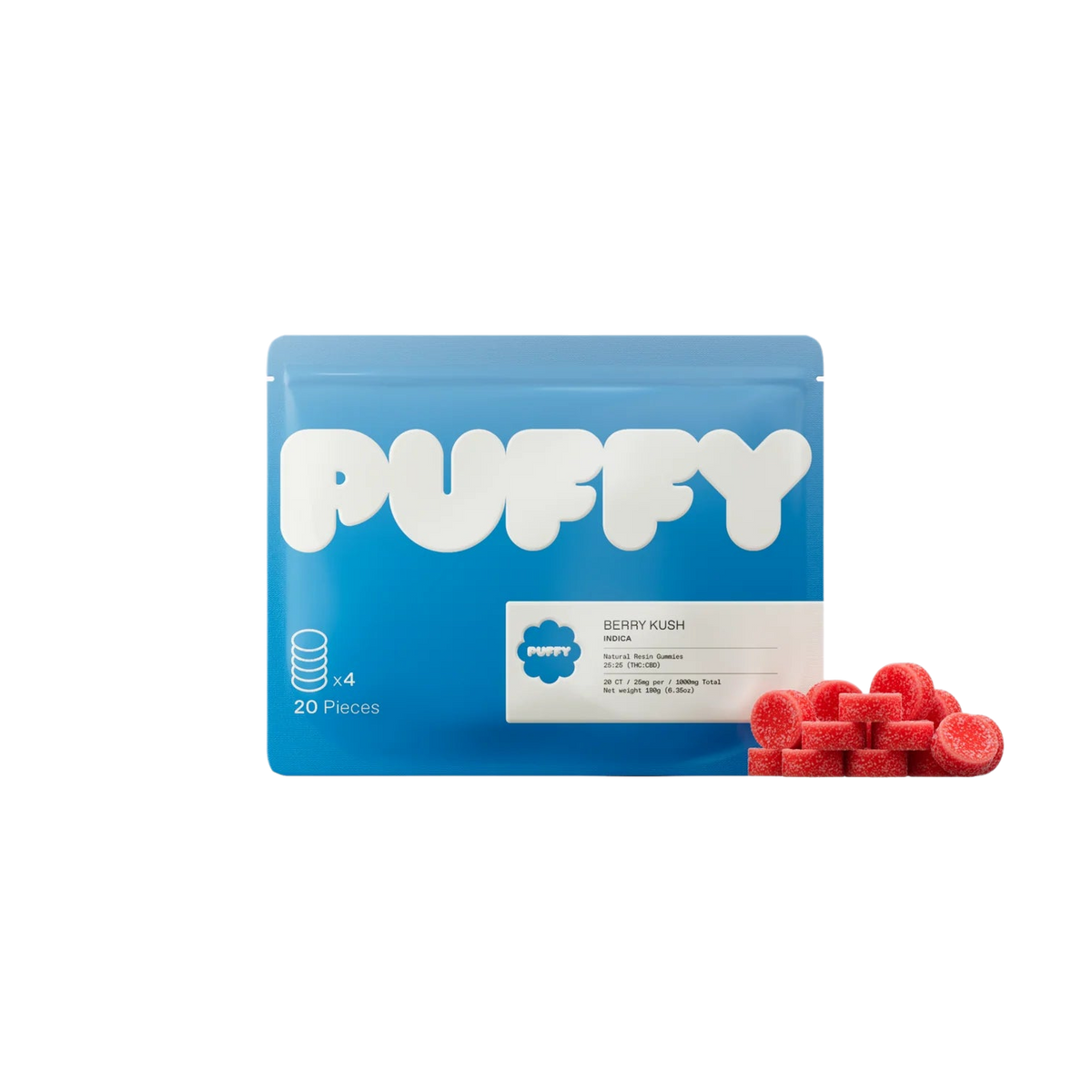 Puffy Natural Resin THC CBD 1:1 Gummies